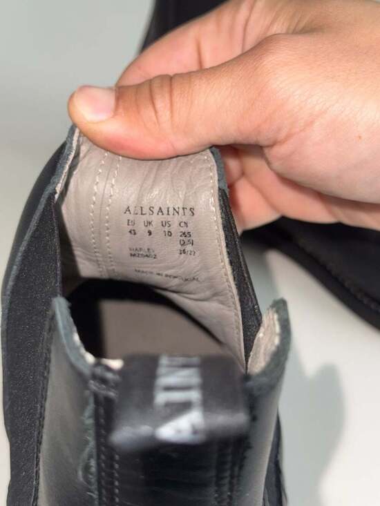 AllSaints Harley Black Leather Chelsea Boots Size US 10 / EU 43 main image 4